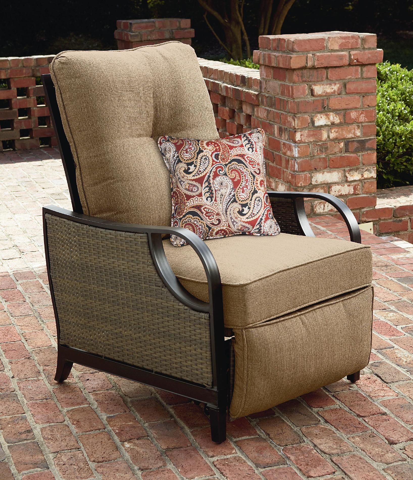 La Z Boy Lazy Outdoor Furniture Charlotte Patio Recliner Brown Frametan Pillow Ebay 2698